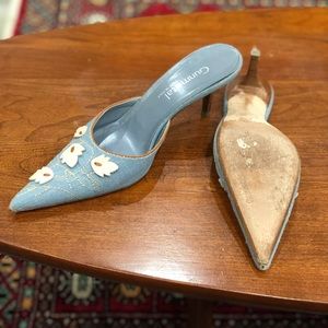 Denim mules by Gunmetal
